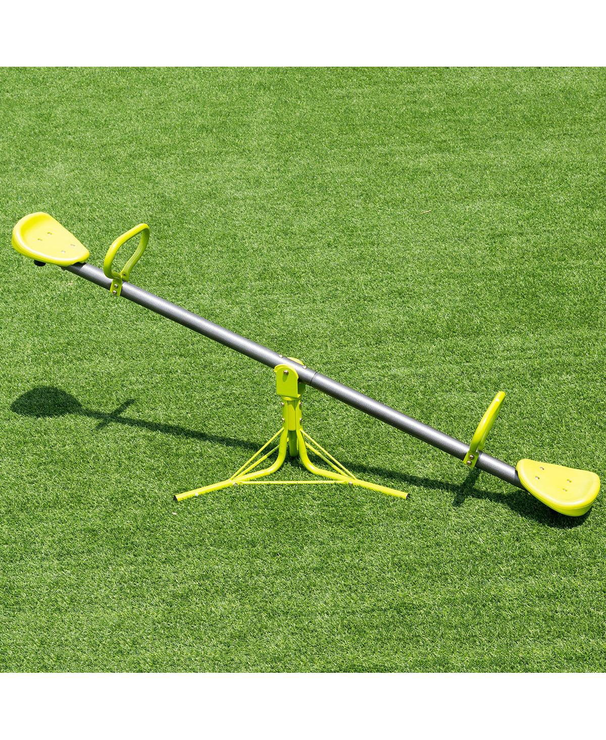 Sugift Kids Seesaw Swivel Children Teeter Totter Outdoor Play Set for 2 Children