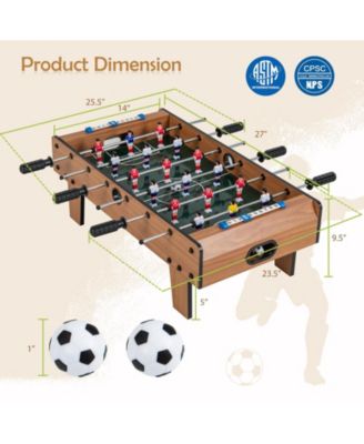 27 Inch Foosball Table Mini Tabletop Soccer Game