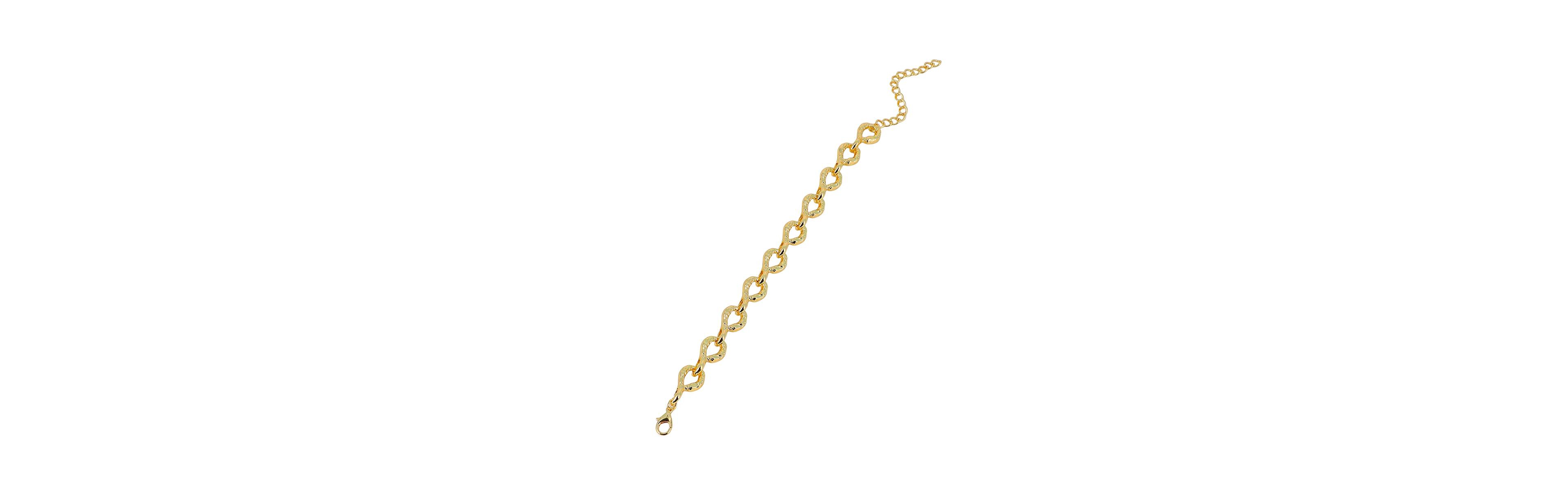 Sohi California Gold Hammered Orb-Link Chain Bracelet