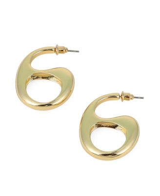 Women's The Mid-Gloss Bolt Hoop Earrings - California Gold