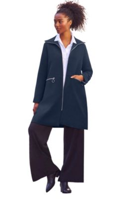 Women's Zip-Front A-Line Coat