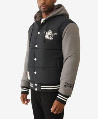 Men's Varsity Hooded Puffer Jacket