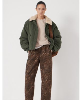 Women's Teddy Collar Quilted Bomber Jackets