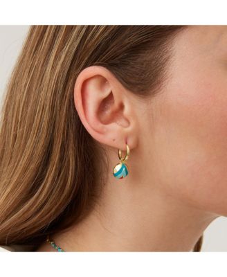Enamel Blue Five Color Sterling Silver Earrings