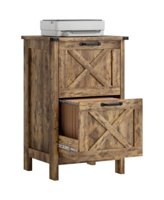 Vertical File Cabinet with 2 Drawers for A4 Letter Size, Light