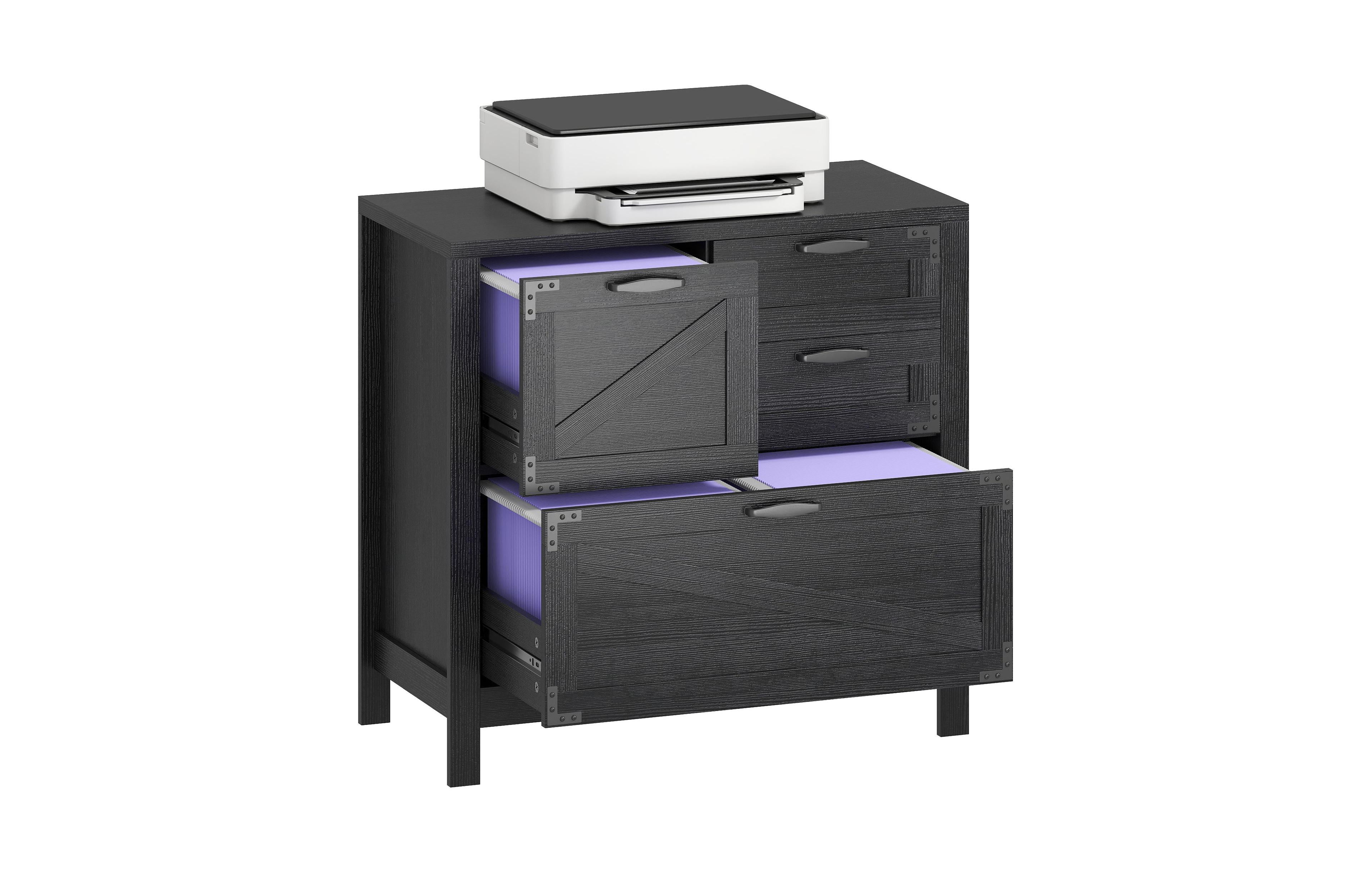 Homcom 4 Drawer File Cabinet Filing for Letter/A4/Legal Files