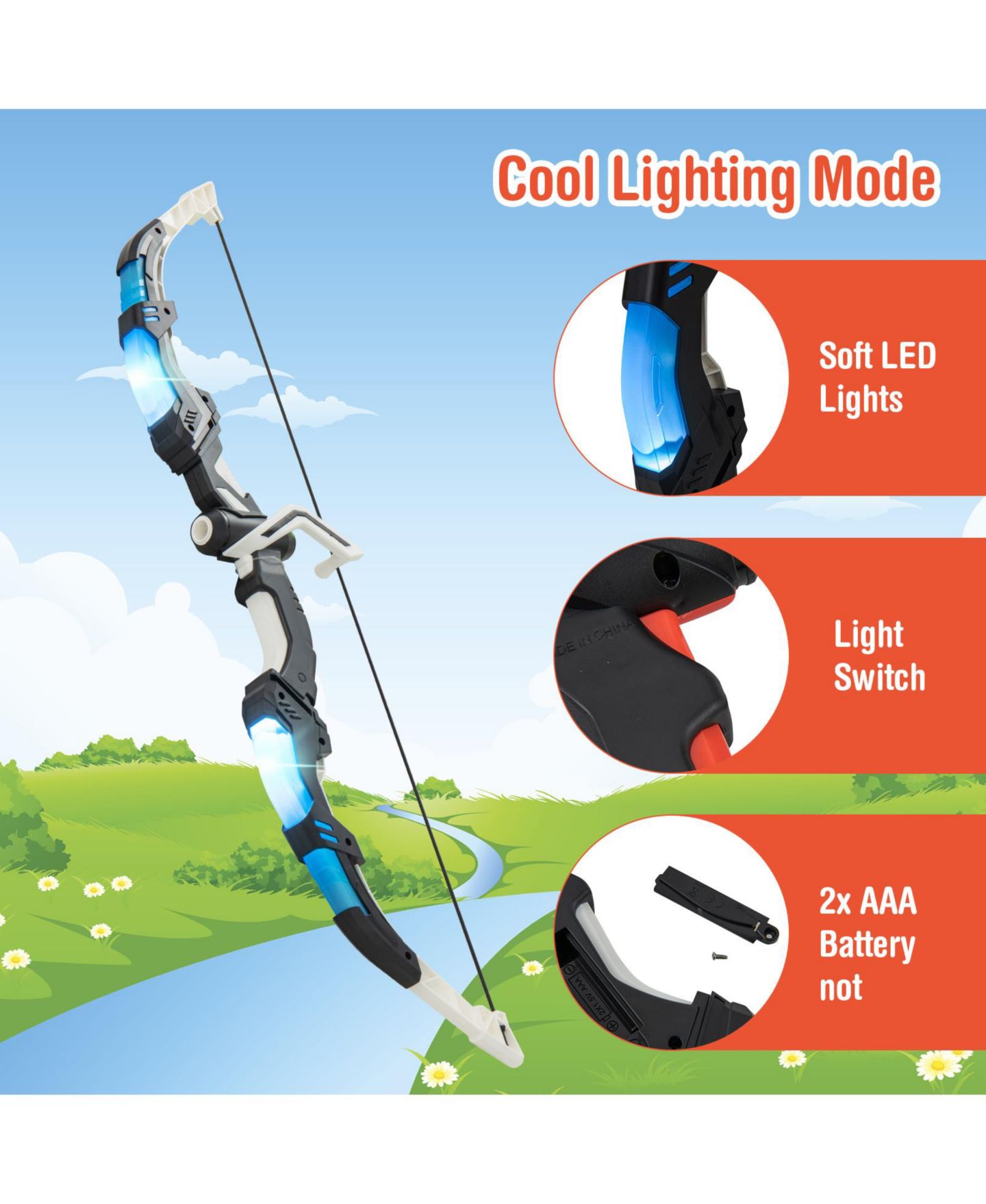 Детские игрушки SUGIFT Youth Archery Bow Set with 2 LED Light-Up Suction-Cup Bows, 20 Arrows, Ages 6+, цвет: Зелёный — фото 9