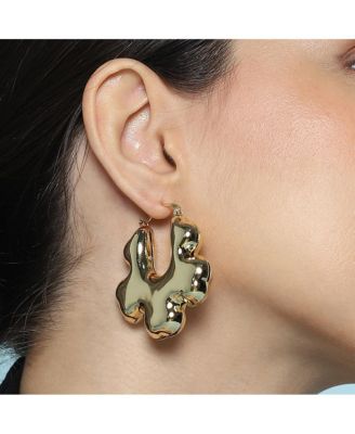 Women's The Puffer-Bolt Hoop Earrings - California Gold