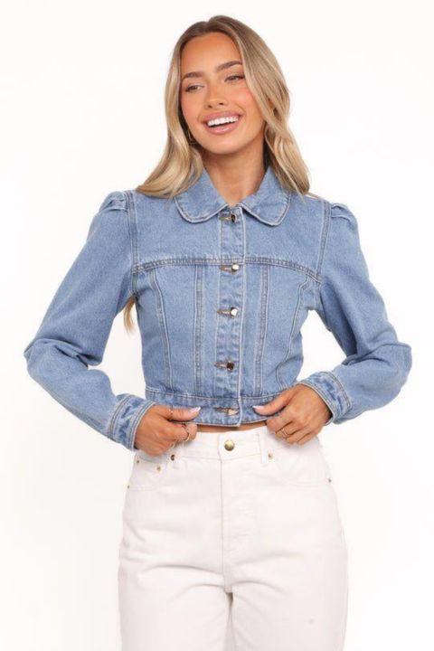 Женские куртки Petal and Pup Faven Cropped Denim Jacket