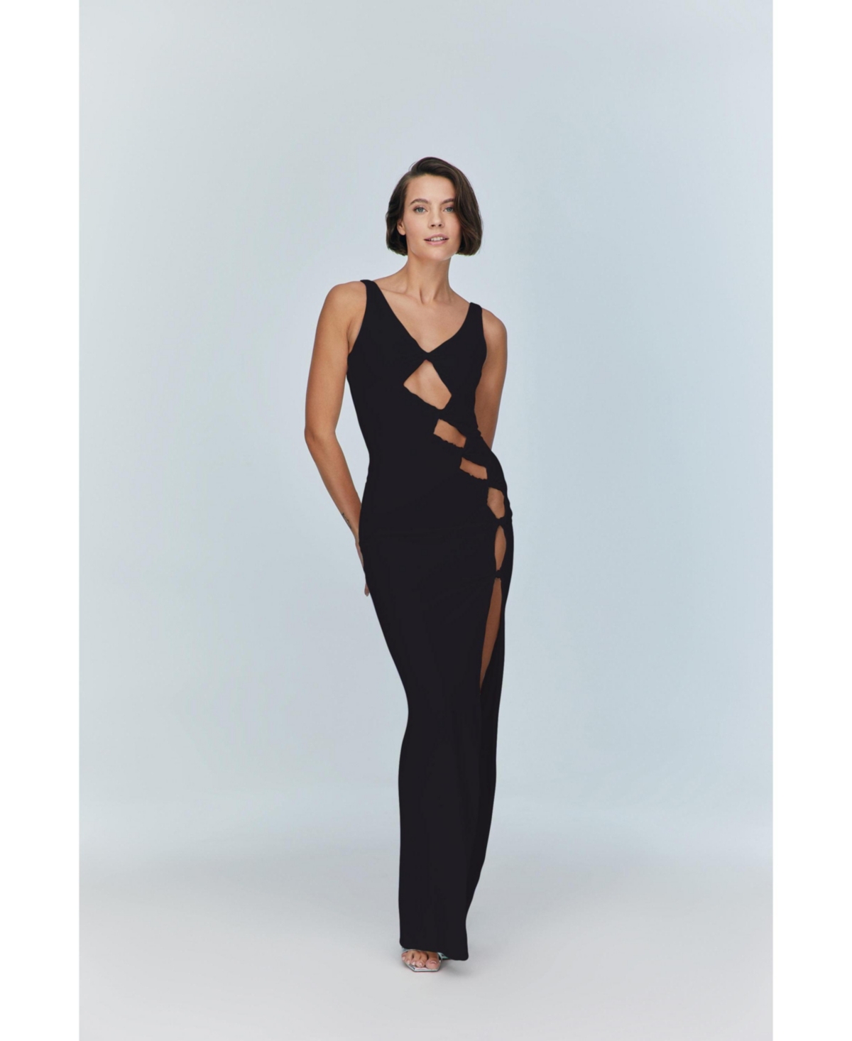 Jendue Us Women's Sara Dress - Elegant Cut-Out Maxi | Event Wear