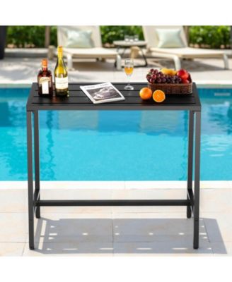 Weather-Resistant Bar Table with Waterproof Surface Outdoor