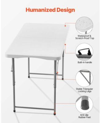 Lightweight Foldable Table with Handle for Outdoor Trips