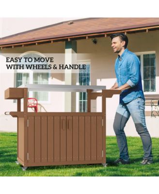 Multi-Functional Camping Cart for Cooking and Food Storage