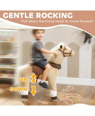 Ride on Horse for Kids 3-5 Years, 31.5 Inch Plush Riding Pony,