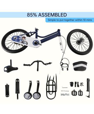 18-Inch Kids Bike with Anti-Pinch Chain Guard & Anti-Tip Training Wheels for All-Round Protection