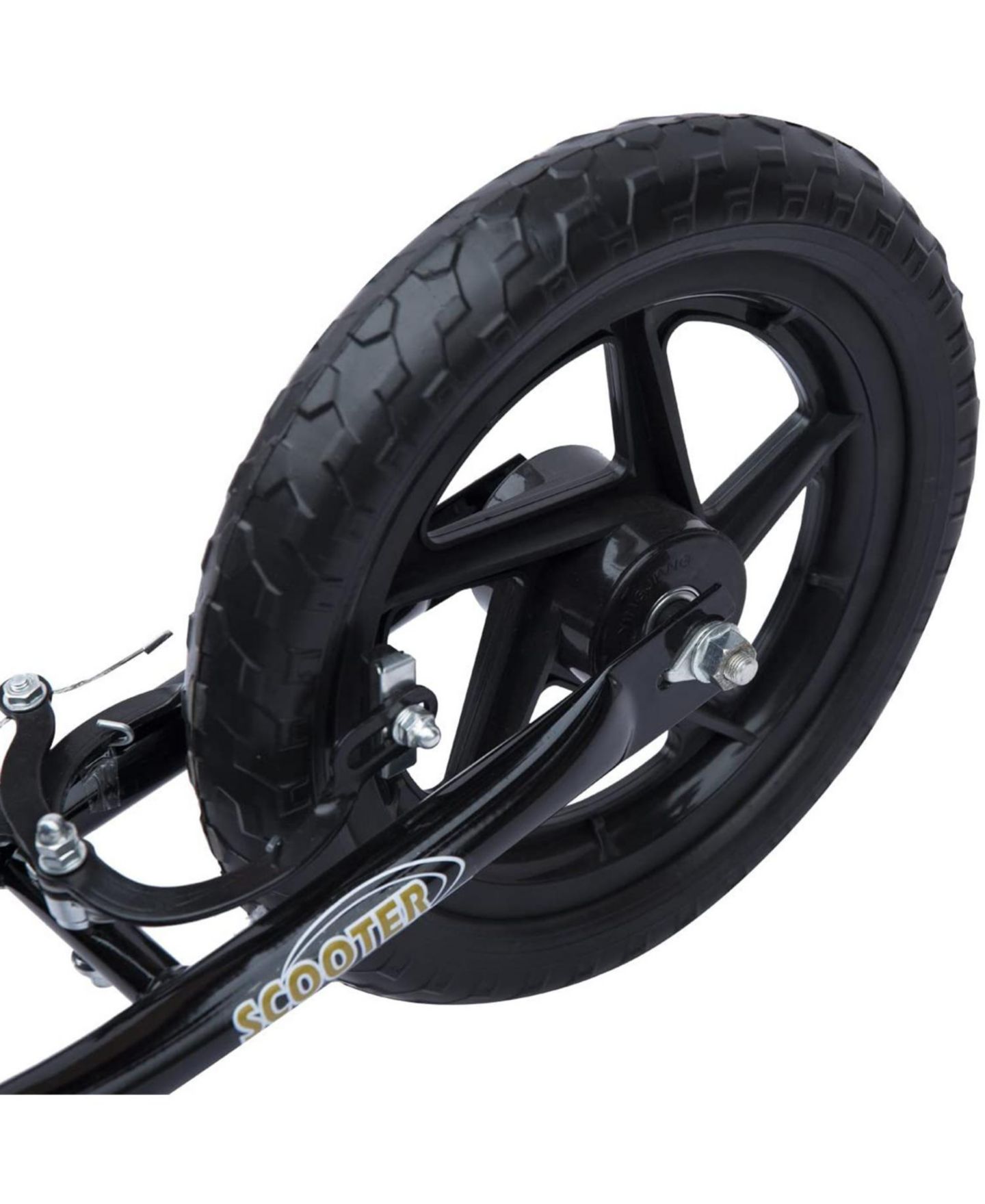 Детская игрушка HOMCOM Large-Wheel Kick Scooter with Adjustable Height Handlebar, 110 lbs. Capacity, Ages 5-12, цвет: Чёрный — фото 7