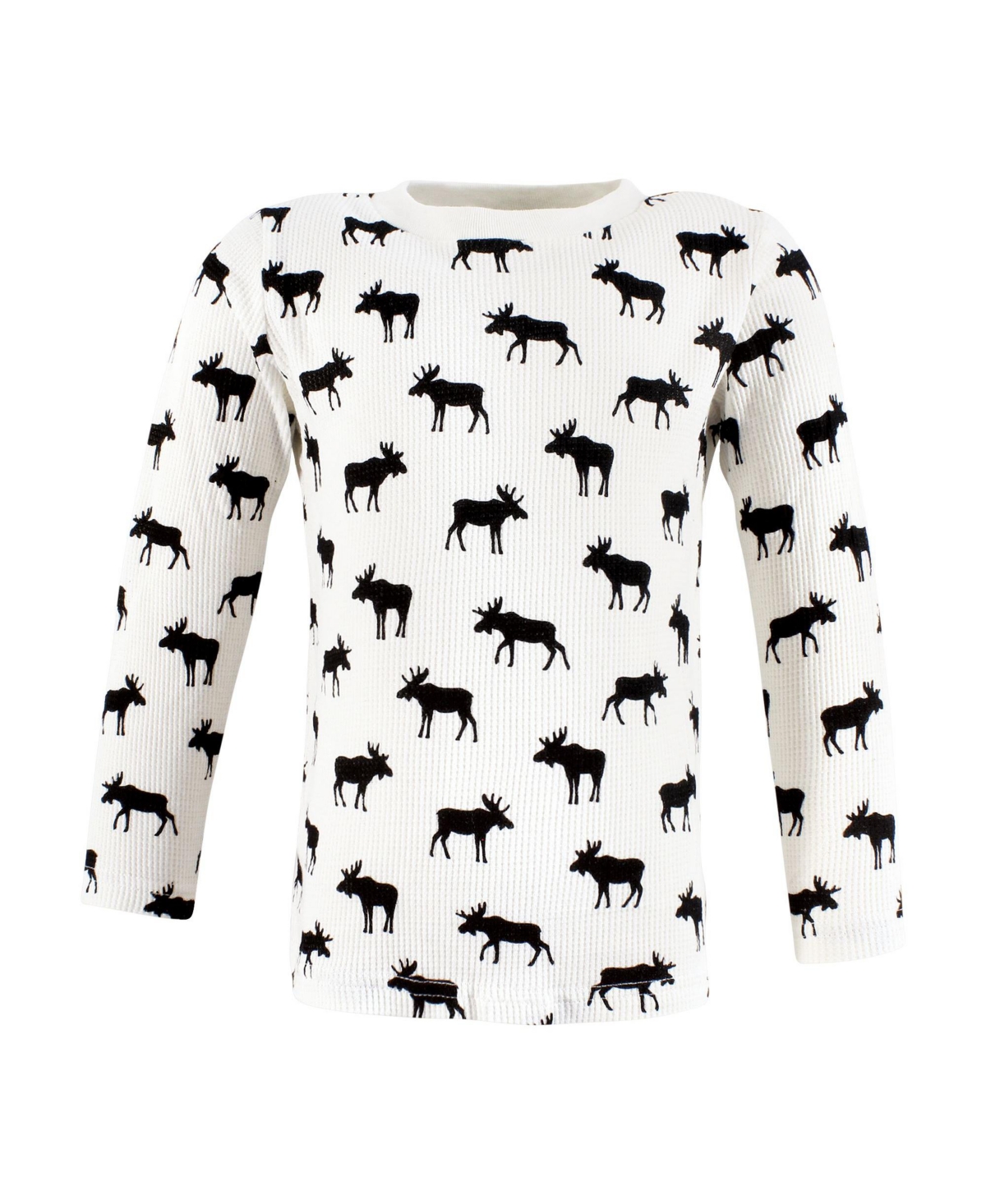 Hudson Baby Toddler Boys Hudson Hudson Thermal Long Sleeve Tees 5pk, Buffalo Plaid Moose