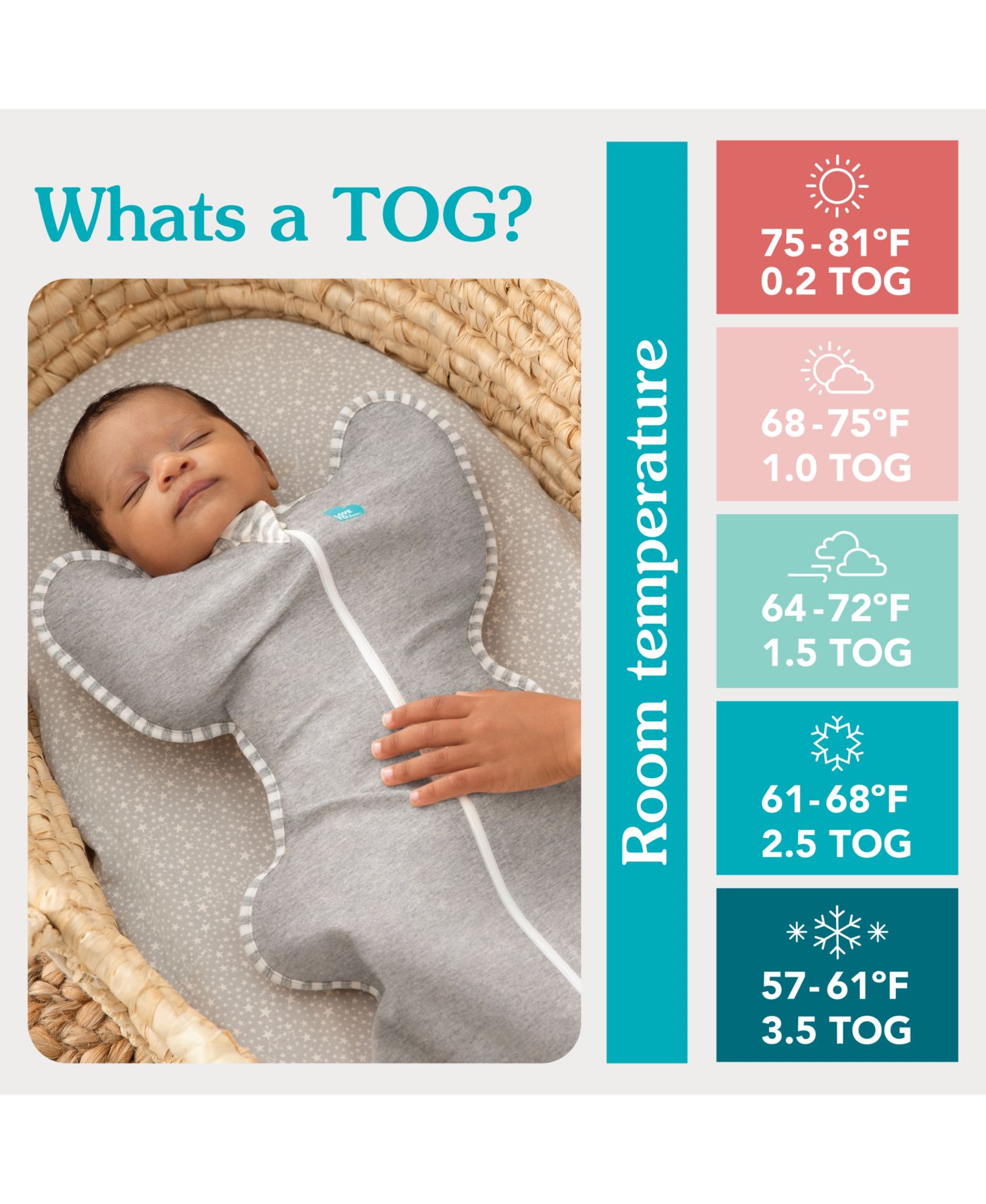 Swaddle Up Sleep Sack - Organic 1.0 TOG