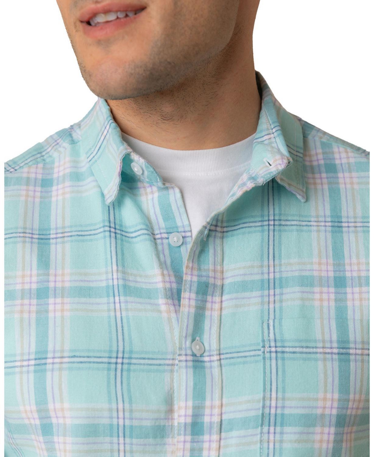 Hope & Henry Men's Linen Long Sleeve Button Down Shirt