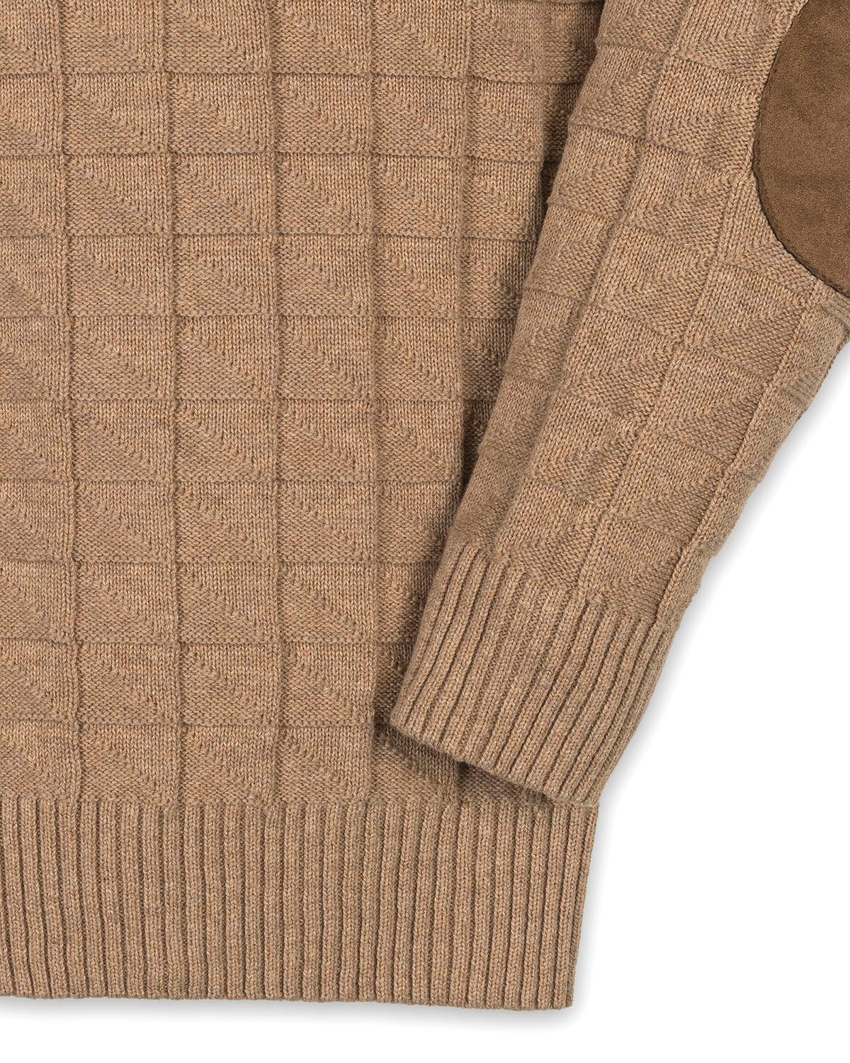 Hope & Henry Little and Big Boys' Organic Long Sleeve Henley Pullover Sweater with Elbow Patches