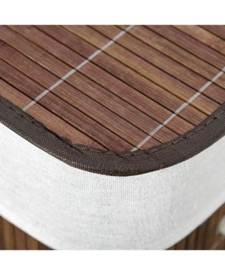 Bamboo Laundry Basket, Collapsible Laundry Hamper,