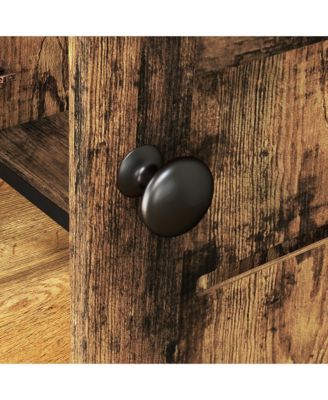 Baker's Rack, Bar Cabinet with Power Outlet,