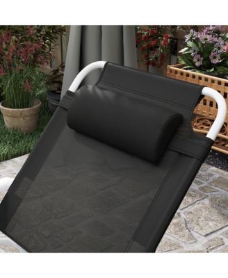 Folding Chaise Lounge 4-Position Adjustable Lounge Chair