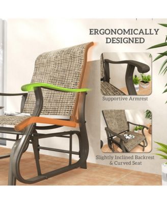 Outdoor Glider Chair, Steel Rocking Chair,
