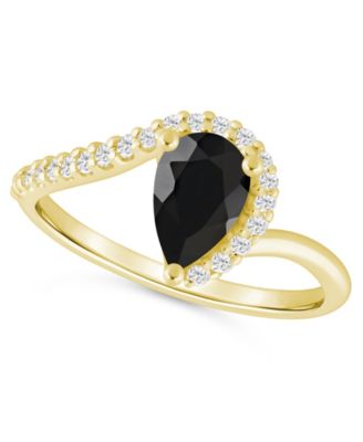 London Blue Topaz (1-1/20 ct. t.w.) and Diamond Ring (1/5 ct. t.w.) in 10k Yellow Gold