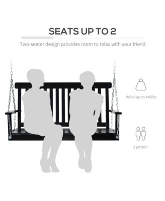 1 Pc Outdoor Patio Swing with Soft Cushions for Relaxation