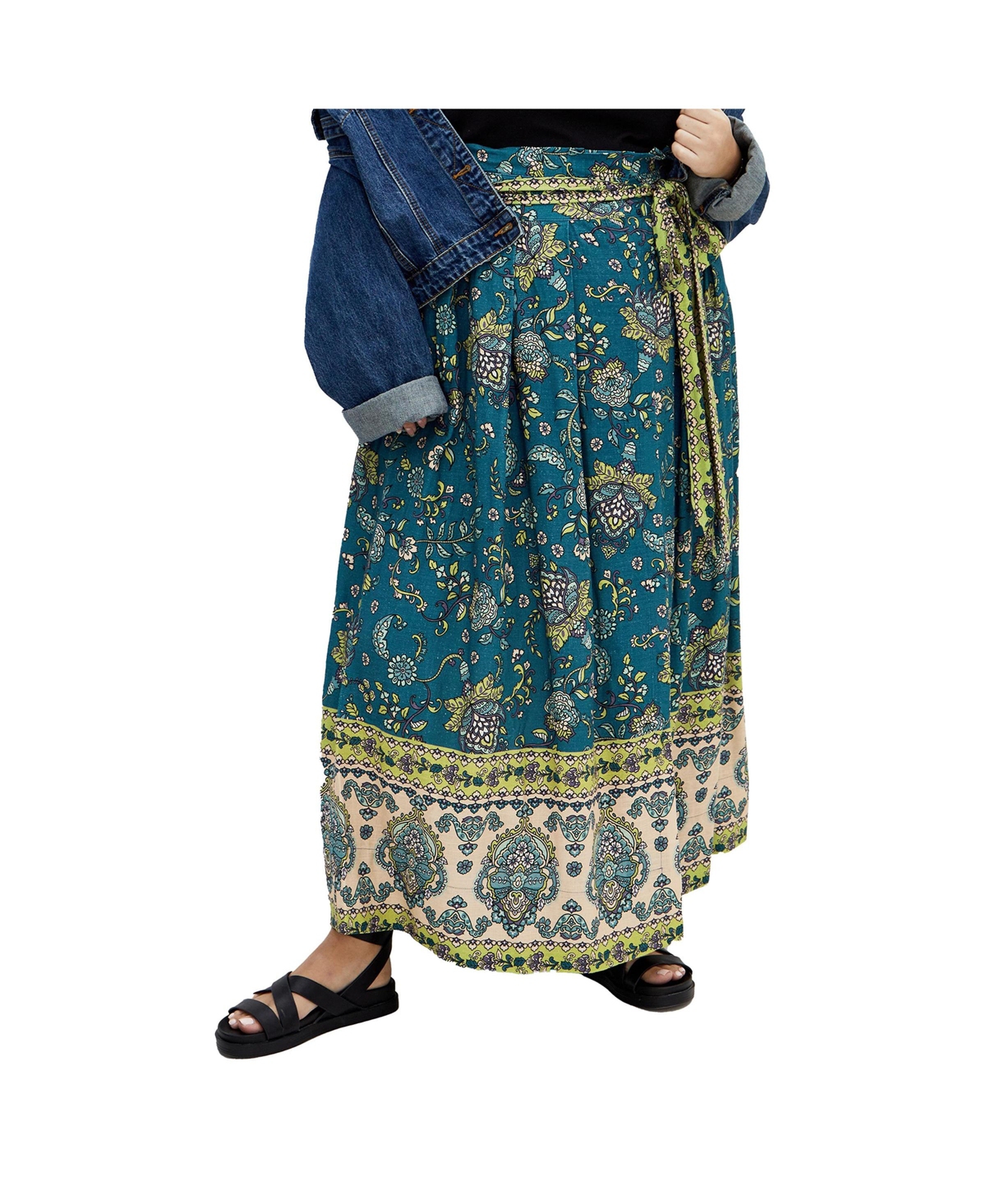 City Chic Women's Mysteria Border Skirt