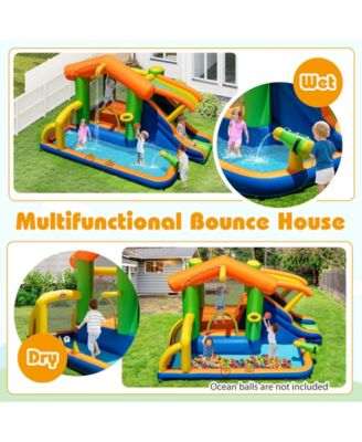 8-in-1 Inflatable Bounce House Water Park without Blower