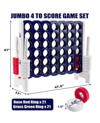 Jumbo 4 in a Row 4-to-Score Giant Game Set-White