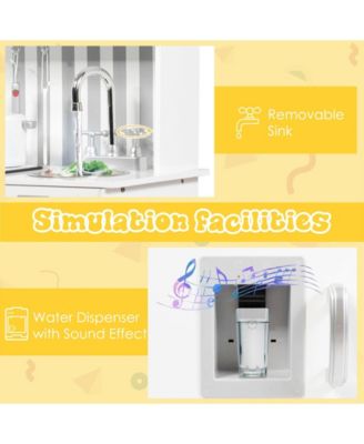 Wooden Pretend Play Kitchen Sets with Simulated Sound