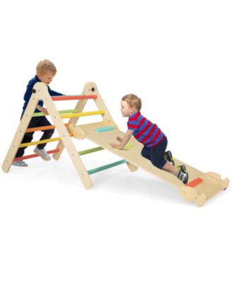 3-in-1 Climbing Set Foldable and Adjustable Kids Triangle Set