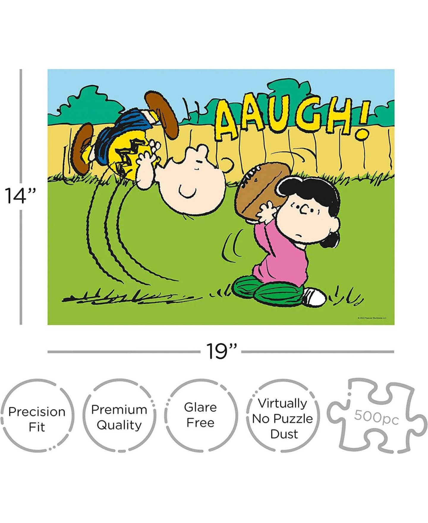 Детский пазл NMR Distribution Peanuts Lucy Football 500-Piece Jigsaw Puzzle, Ages 14+ — фото 2