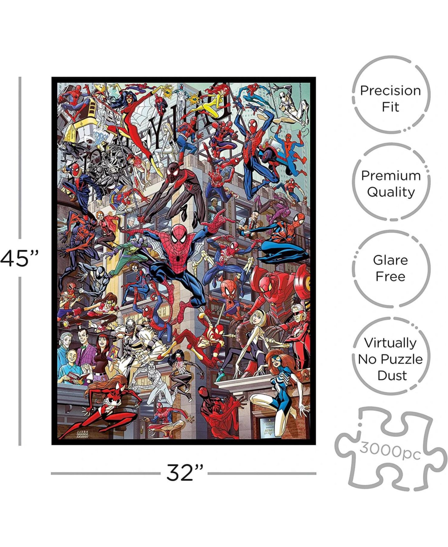 Детский пазл NMR Distribution Marvel Spider-Man Heroes 3000 Piece Jigsaw Puzzle — фото 2