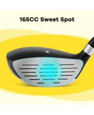 34 Inch 165CC Junior #3 Fairway Wood Golf Club with Fiberglass Shaft for Kids Ages 8-10