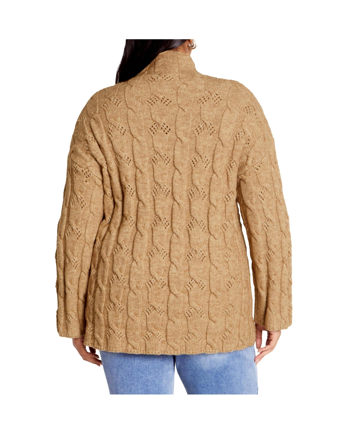 City Chic Women's Iris Cable Sweater