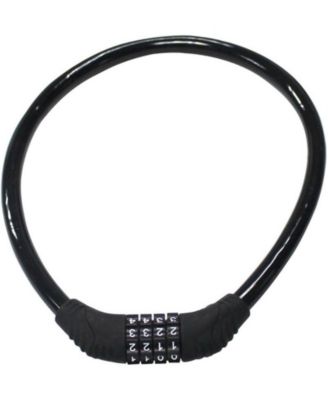 Bike Lock with 4-Digit Adjustable Combination Cable , 2Ft x 1/2 Inch