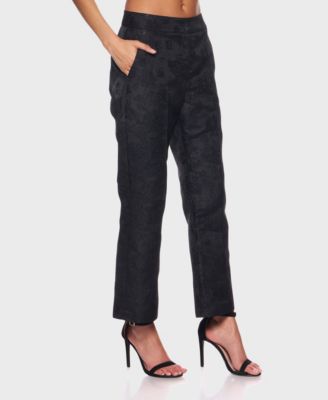 Juniors' High-Rise Jacquard Pants