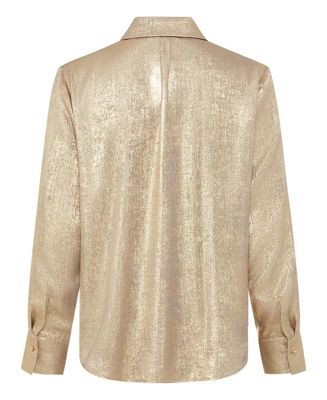Women's Metallic Crinkle Shirt