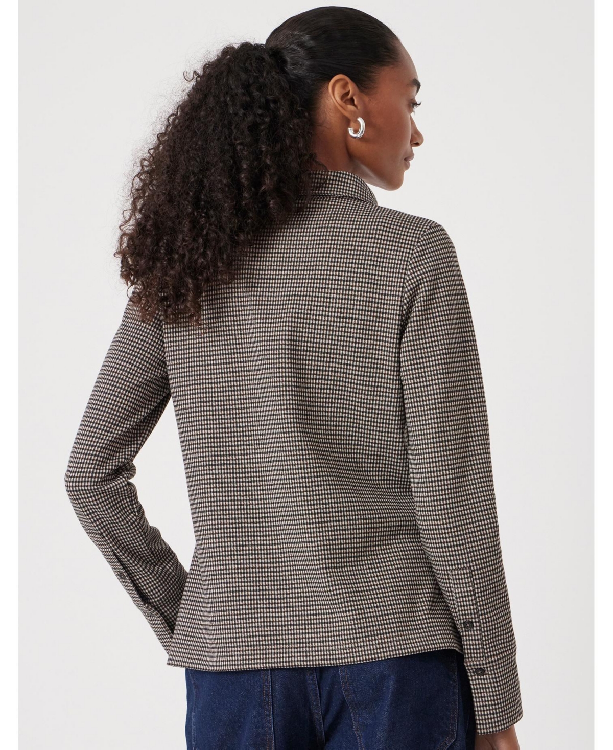 Hush Women's Fitted Check Jersey Shirt