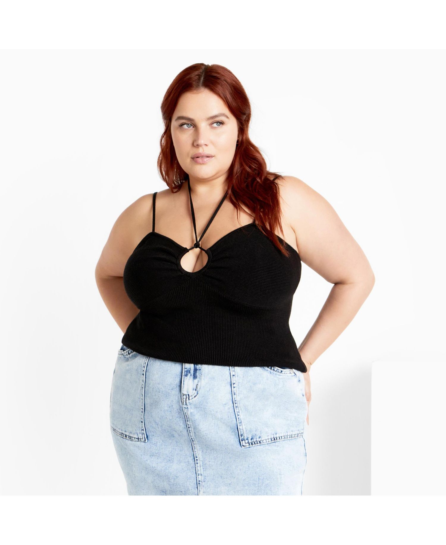 Women's Jez Ribbed Halter Top