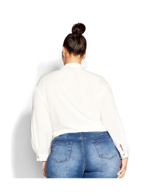 Plus Size Tropical Tie Top