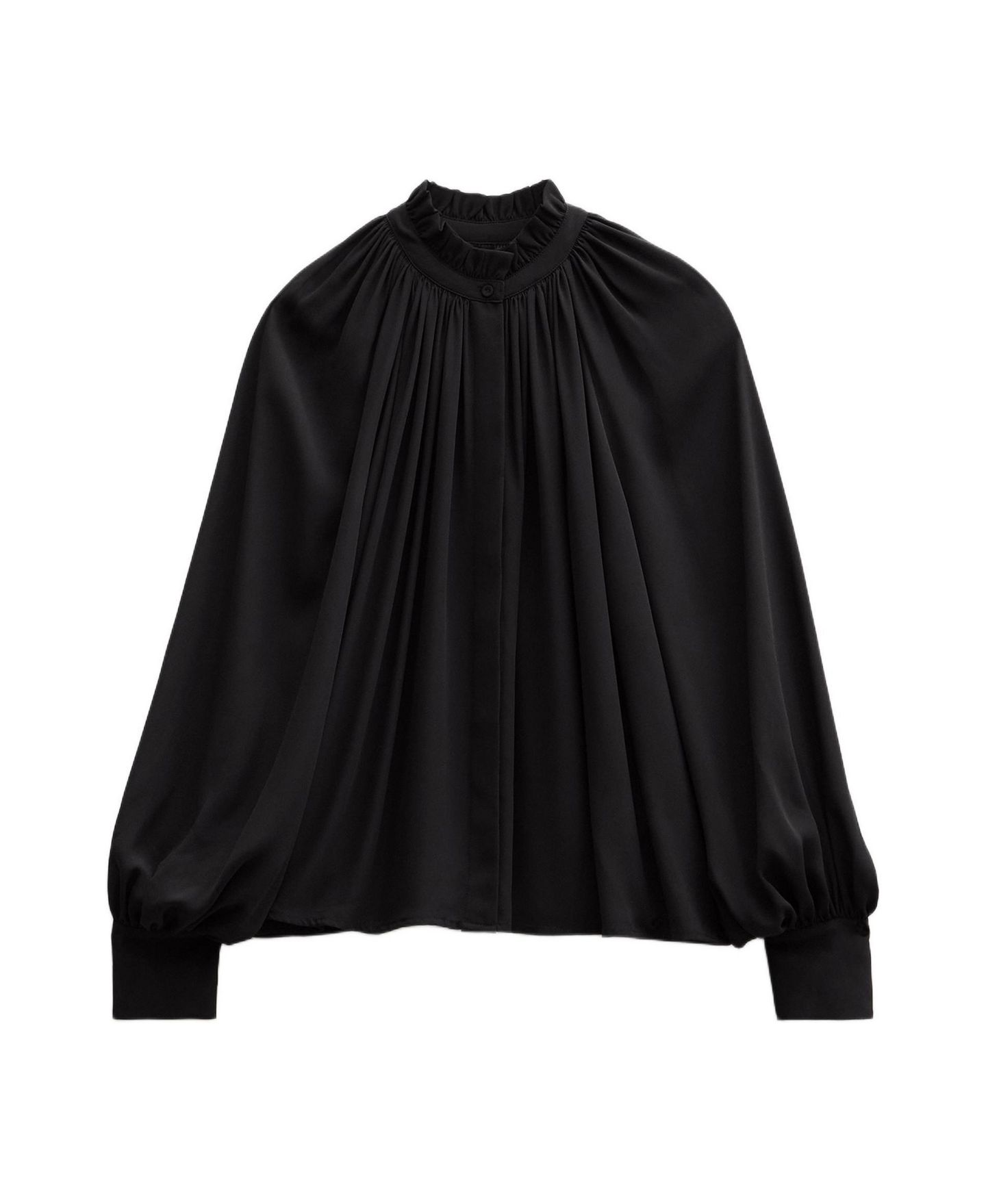 Женская блузка Hush Fleur Floaty Chiffon, цвет: Чёрный — фото 4