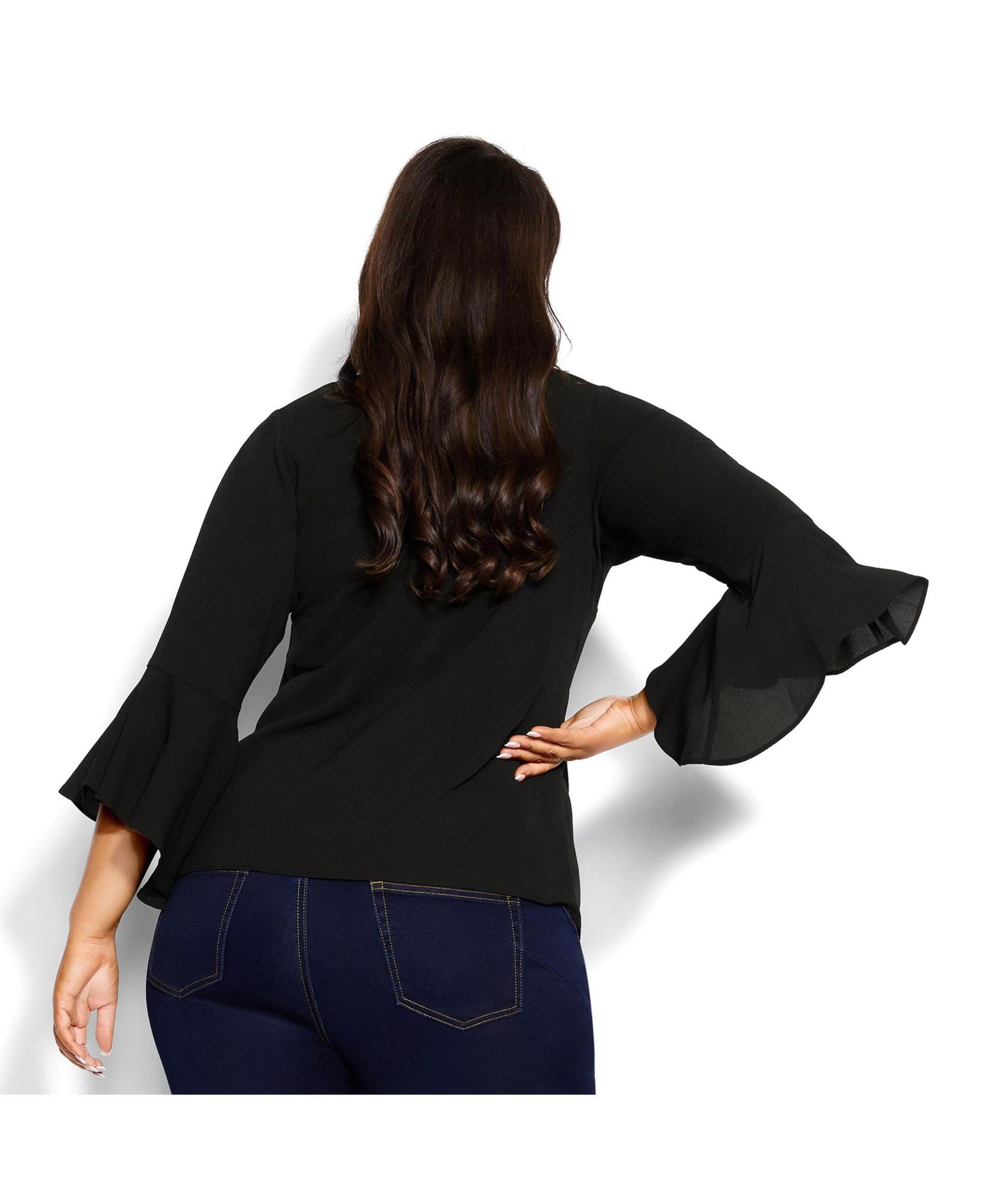 Plus Size Bell Sleeve Top