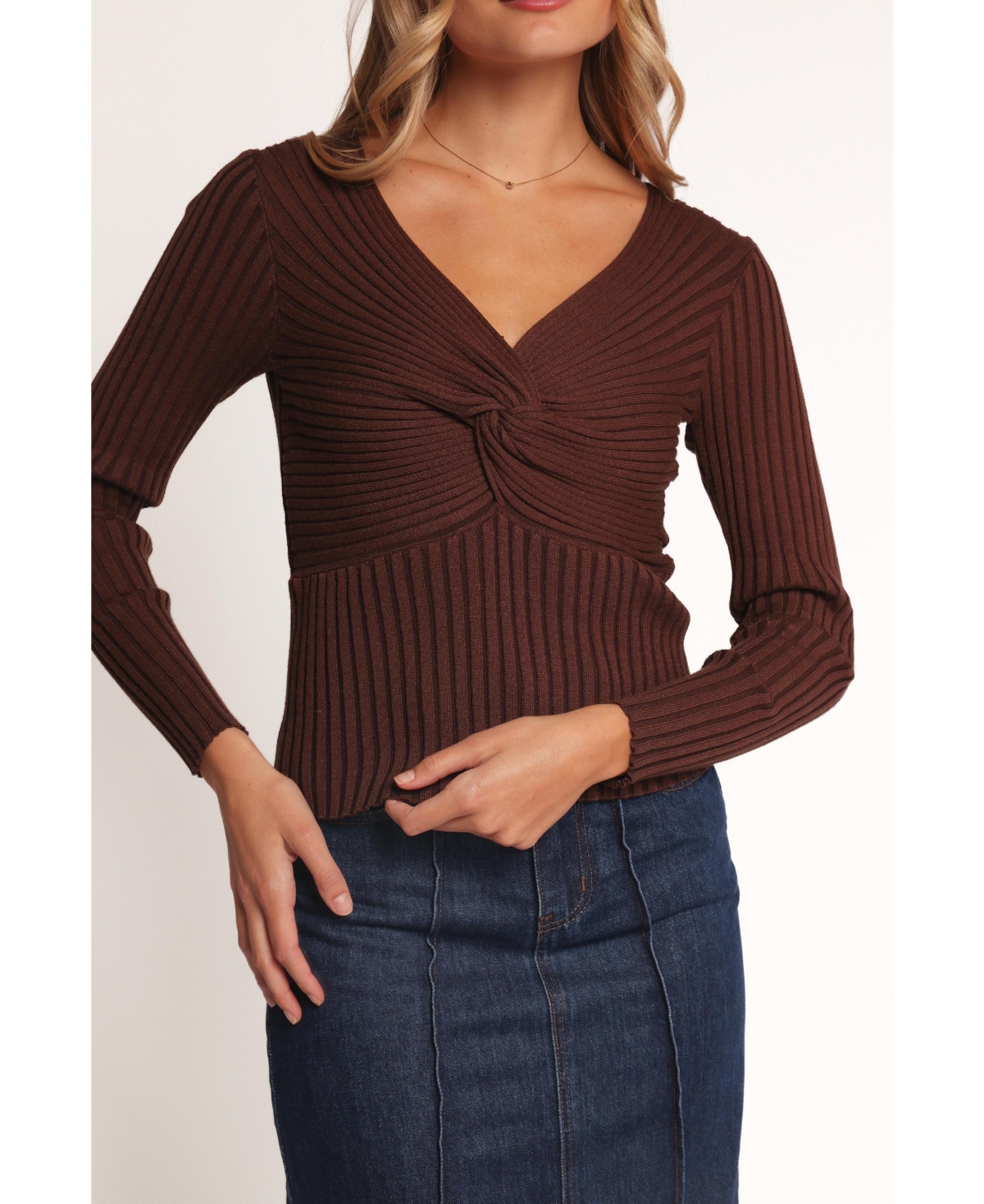 Petal and Pup Women's Demi Twist Detail Knit Top - Cream