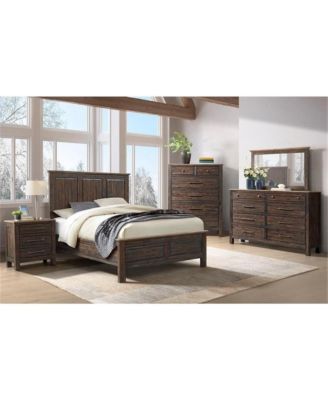 Nightstand, 3 Drawer in Driftwood and Sable