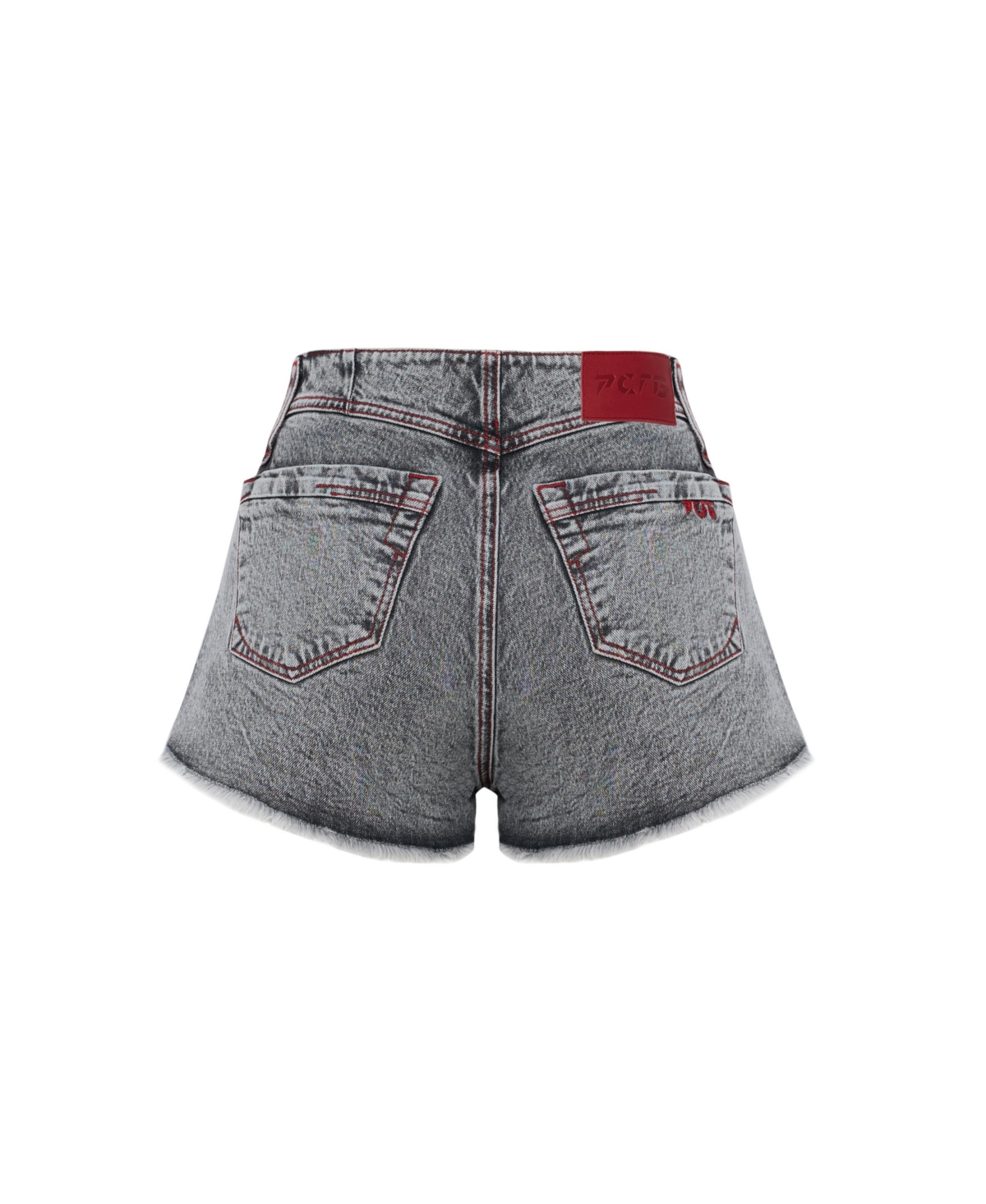 Pcfg Women's Faded Distressed Denim Super Mini Shorts